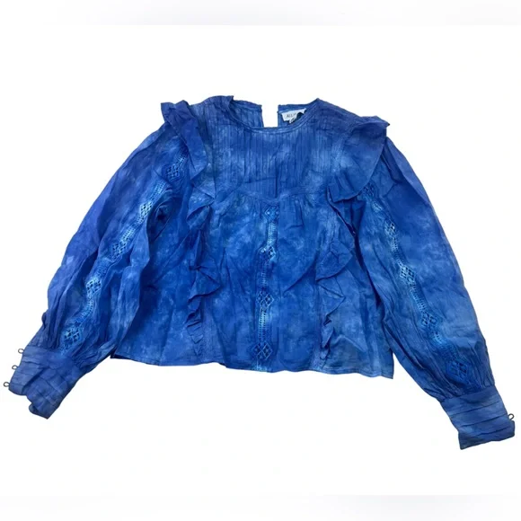 Allison New York INDIGO GARMENT DYE Sara Top N273-42 - Picture 2 of 8